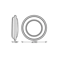 Lampy sufitowe - OSRAM Lampa sufitowa LED ORBIS BERLIN, czarny, metal - miniaturka - grafika 1