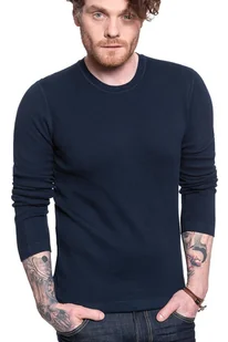 Lee Classic Crew Męski Sweter Klasyczny  Navy Drop L83Aahee-S - Swetry męskie - miniaturka - grafika 1