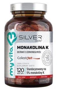 Myvita Silver Monakolina K 120 kapsułek (5903021593313) - Suplementy naturalne - miniaturka - grafika 1