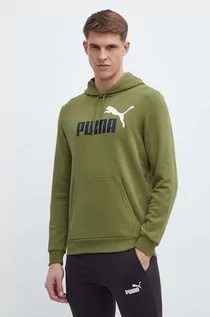 Bluzy męskie - Puma bluza męska kolor zielony z kapturem 586765 - grafika 1