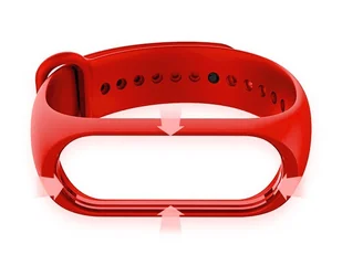Pasek gumowy soft Alogy do Xiaomi Mi Band 5 Czerwony + 5x Folia Alogy - Akcesoria do smartwatchy - miniaturka - grafika 4