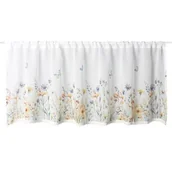 Firany - Firanka zazdrostka Pola 45 x 140 cm kwiatki biały - miniaturka - grafika 1