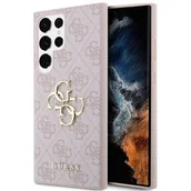 Etui i futerały do telefonów - Etui GUESS 4G Big Metal Logo do Samsung Galaxy S24 Ultra Różowy - miniaturka - grafika 1