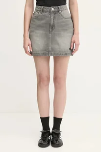 adidas Originals spódnica jeansowa Denim Mini Skt kolor szary mini ołówkowa JW2657 - Spódnice - miniaturka - grafika 1