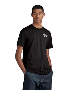 G-STAR RAW Męski t-shirt Megafon rozm. R T, Czarny (Dk Black D23898-336-6484), M - Koszulki męskie - miniaturka - grafika 1