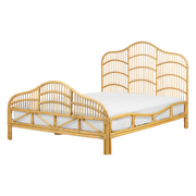 Łóżka - Łóżko rattanowe 140 x 200 cm jasne drewno DOMEYROT - miniaturka - grafika 1
