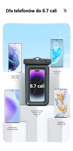 USAMS Etui wodoodporne 6.7" IP68 czarny/black FSD1301 (US-YD013) - Etui i futerały do telefonów - miniaturka - grafika 14