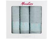 Ręczniki - Komplet ręczników bawełnianych Miss Lucy Polino 3 elementy 30x50cm, 50x90 cm, 70x140 cm jasny niebieski - miniaturka - grafika 1