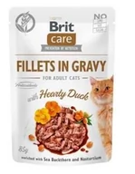 Mokra karma dla kotów - BRIT CARE Cat  Pouches Fillets in Gravy with Hearty Duck 85g - miniaturka - grafika 1