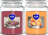 Świece - ZESTAW DUŻA Świeca zapachowa w słoiku BISPOL Aura 100H MIX "10" 2szt. - miniaturka - grafika 1