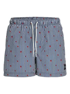 Jack & Jones Szorty kąpielowe "Maui" w kolorze granatowo-białym - Kąpielówki męskie - miniaturka - grafika 1