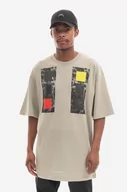 Koszulki męskie - A-COLD-WALL* t-shirt bawełniany kolor szary wzorzysty ACWMTS097-COLDGREY - miniaturka - grafika 1