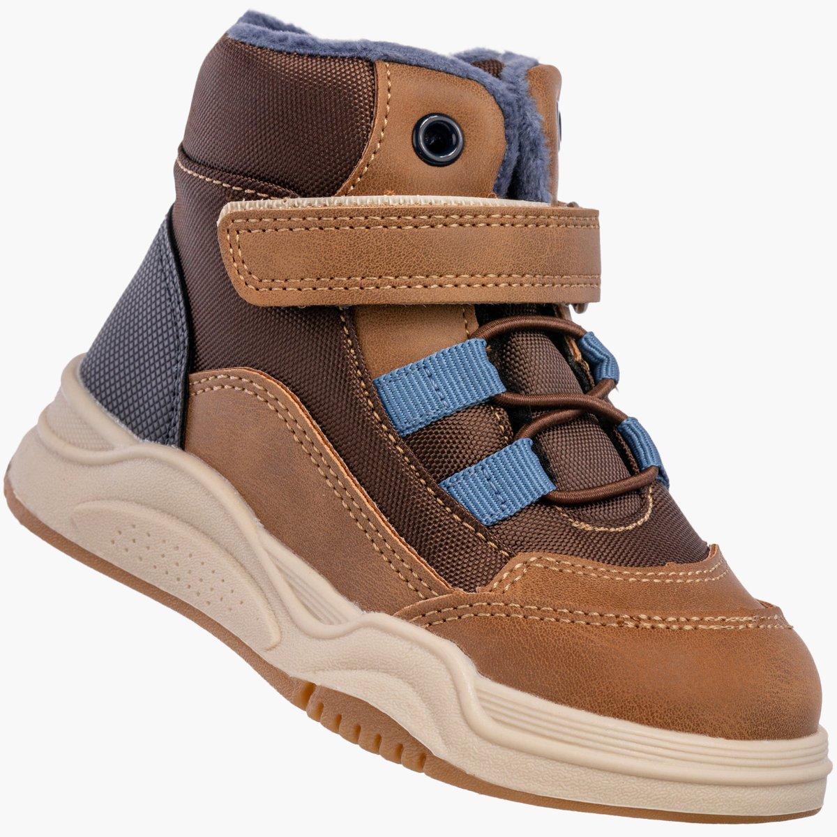 Trzewiki Chłopięce Botki Zimowe Dziecięce Ocieplane Na Zamek Brązowe Apawwa GD476 Brązowy 21