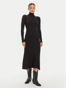 Sukienki - Vila Sukienka dzianinowa Maria 14106153 Czarny Regular Fit - miniaturka - grafika 1