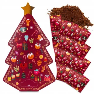 Kalendarz adwentowy z kawą mieloną arabica choinka prezent Green Touch - Zestawy upominkowe - miniaturka - grafika 1