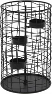Świeczniki - Świecznik Ażurowy Metalowy Czarny 21 Cm - miniaturka - grafika 1