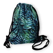 Plecaki worki - Worko plecak plecako worek workoplecak wodoodporny liście monstera - miniaturka - grafika 1