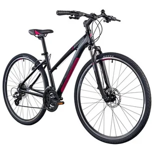 Indiana Rower crossowy X-Cross 2.0 D15 damski Czarno-czerwony Raty 21ME201 - Rowery - miniaturka - grafika 1