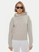 Bluzy damskie - Calvin Klein Bluza Micro Logo K20K206631 Beżowy Relaxed Fit - miniaturka - grafika 1