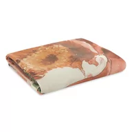 Koce - Koc 150 x 200 Bawełna Akryl Chloe Pomarańcz+Krem - miniaturka - grafika 1