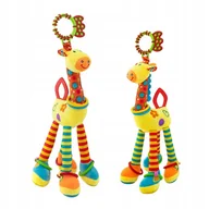 Grzechotki dla dzieci - Żyrafa Żółta Edukacyjna z Kółkami – Grzechotka zabawki dla dzieci - miniaturka - grafika 1