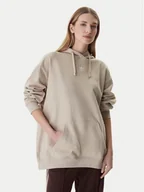 Bluzy damskie - adidas Bluza Essentials KC9144 Beżowy Oversize - miniaturka - grafika 1