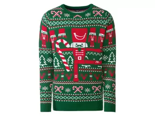 Swetry męskie - LIVERGY Sweter świąteczny męski (S (44/46), Zielony) - grafika 1