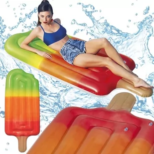 BESTWAY MATERAC DMUCHANY lód na patyku plażowy pontonik do pływania - Materace dmuchane i koła do pływania - miniaturka - grafika 1