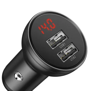 Baseus Ładowarka samochodowa Digital 2xUSB 4.8A BSU089GRY - Ładowarki samochodowe - miniaturka - grafika 1