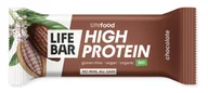 Batoniki - BATON PROTEINOWY Z CZEKOLADĄ RAW BEZ DODATKU CUKRÓW BEZGLUTENOWY BIO 40 g - LIFEFOOD - miniaturka - grafika 1