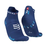 Skarpetki damskie - Skarpety Compressport Pro Racing Socks v4.0 Run Low U Niebieskie (XU00047B-533) - miniaturka - grafika 1