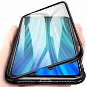 Etui i futerały do telefonów - Etui HUAWEI P30 LITE 3w1 Double Magnetic 360° Aluminium i Szkło czarne - miniaturka - grafika 1