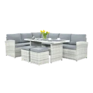 Meble ogrodowe - Zestaw Mebli Ogrodowych Wypoczynkowych Technorattan SALO Narożnik na Taras - miniaturka - grafika 1