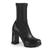 Botki damskie - Czarne botki damskie Carinii B9761-E50 modne platforma słupek r.39 - miniaturka - grafika 1