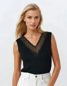 Bluzki damskie - Podkoszulek Penny Czarny - miniaturka - grafika 1