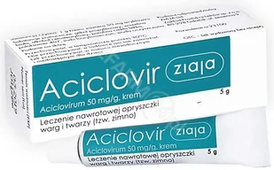 Ziaja LTD. Z.P.L. SP. Z 0.0. Aciclovir krem 50mg/g na opryszczkę warg i twarzy 5 g 3177961 - Problemy skórne - miniaturka - grafika 1