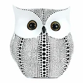 Figurki dekoracyjne - Sowa Figurka Dekoracyjna Ozdobna Biała Sówka 15cm - miniaturka - grafika 1