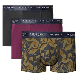 Ted Baker Męskie szorty, Czarny/silny fioletowy/Capulet Olive Enga, S - Spodenki damskie - miniaturka - grafika 1