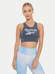 Reebok Top Big Logo Cotton Bralette 100076022 Szary Slim Fit - Koszulki i topy damskie - miniaturka - grafika 1