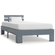 Łóżka - Łóżko z litego drewna sosna szara 90x200 cm - miniaturka - grafika 1