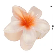 Ozdoby do włosów - KLAMRA KWIAT szczęka duża SPINKA do włosów kwiatek HAWAJSKA KWIAT PLUMERII - miniaturka - grafika 1
