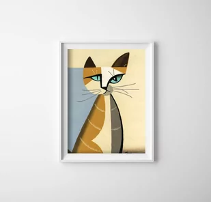 Plakat vintage Kot autorstwa Tomoo Inagaki - Plakaty - miniaturka - grafika 1