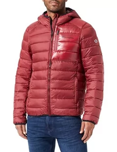 Champion Legacy Outdoor-Chintzed Poly Plain Woven Hooded Kurtka Mężczyźni, Rosso Scuro TRD/Nero, XL - Kurtki męskie - miniaturka - grafika 1