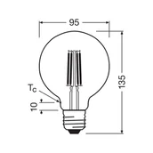 Żarówki LED - Żarówka LED OSRAM Globe G95 E27 3,8W Filament 4000K - miniaturka - grafika 1