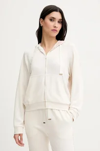 BOSS bluza lounge kolor biały z kapturem gładka 50535842 - Bluzy damskie - miniaturka - grafika 1