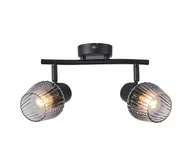 Lampy sufitowe - Prezent 14101 - Oświetlenie punktowe OASIS 2xE27/60W/230V czarny/dymny - miniaturka - grafika 1