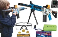 Zabawki militarne - Pistolet szturmowy Zabawka NA AKUMULATOR na PIANKOWE DYSKI snajperka 80cm - miniaturka - grafika 1