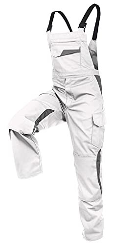 Kubler 3L475365-1095-50 Vita Mix ogrodniczki białe/średnie szare, rozmiar 50