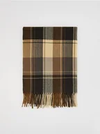 Apaszki i szaliki damskie - Reserved - Szalik w kratę z frędzlami - beżowy - miniaturka - grafika 1