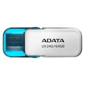 Pendrive - ADATA UV240 64 GB USB Typu-A 2.0 Niebieski, Biały AUV240-64G-RWH - miniaturka - grafika 1